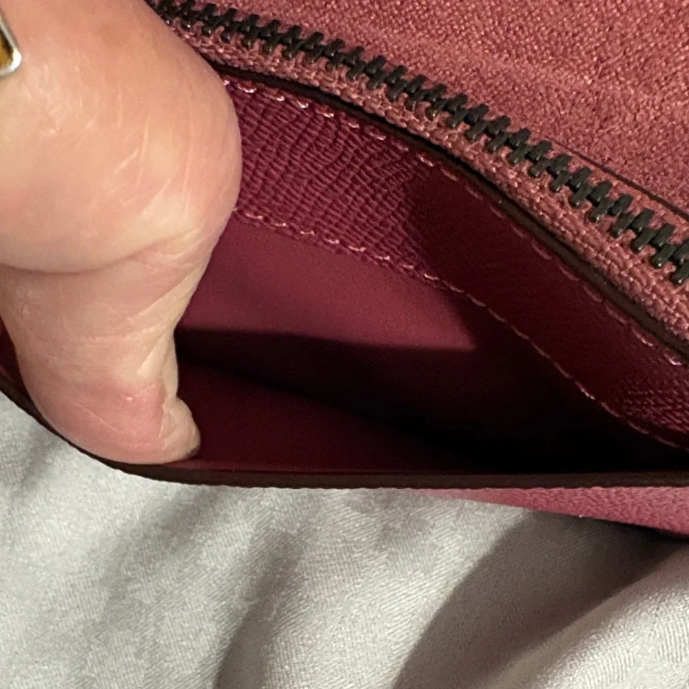 Coach Pink Leather Card Holder - Picture 10 of 13